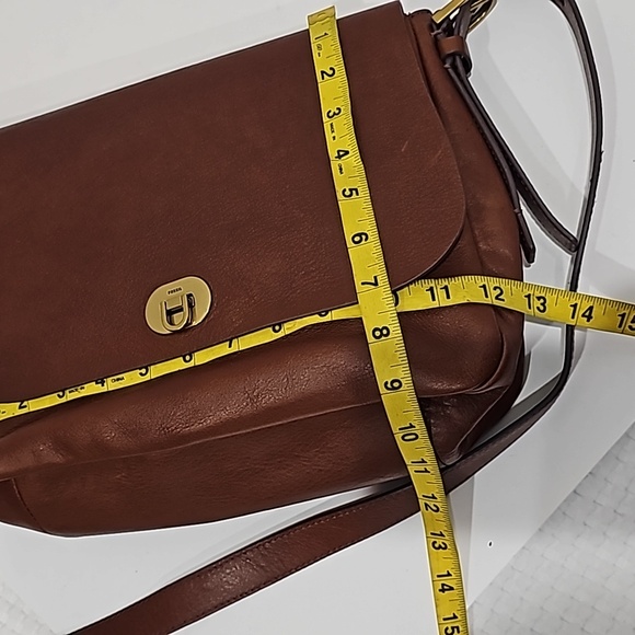Fossil Women's Gabriella Brown Leather Flap Crossbody NWOT. - Picture 11 of 13